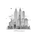 Atlanta skyline with "Wreck City" in script underneath tattoo design idea