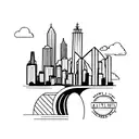 Atlanta skyline with "Wreck City" in script underneath tattoo design idea