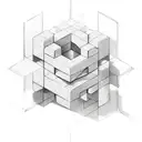 letter cubes with sign "nsx" tattoo design idea