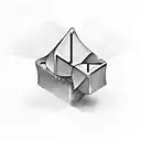 letter cubes with sign "nsx" tattoo design idea