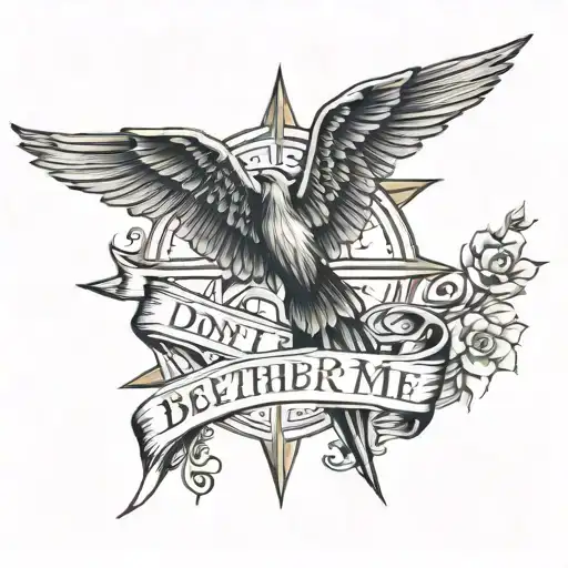 Tattoo with “Don’t Bother Me” wrote in The Beatles font with the abbey road cross walk underneath  tattoo design idea