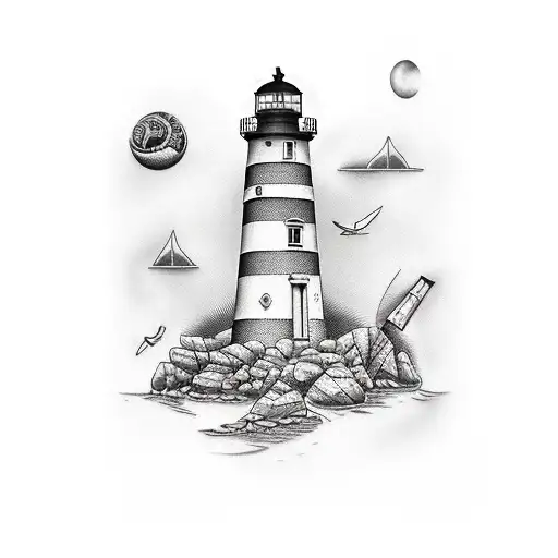 Lighthouse tattoo design idea