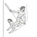 david and goliath tattoo design idea