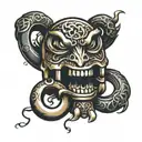 hand brass knuckles tattoo design idea
