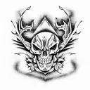 skeleton car tattoo design idea