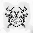 skeleton car tattoo design idea