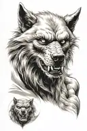 werewolf tattoo design idea
