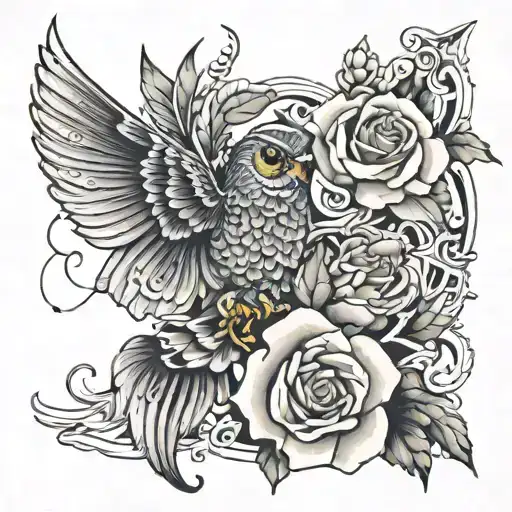 Tribute to my nana Donna Fooks who was born on August 25th, 1952 tattoo design idea