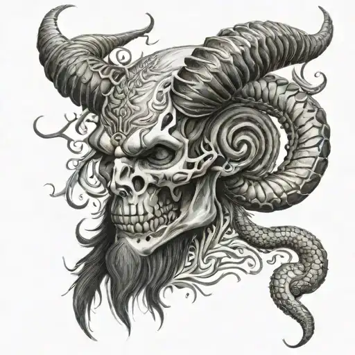 scorpio body with a capricorn head wearing tattoo design idea