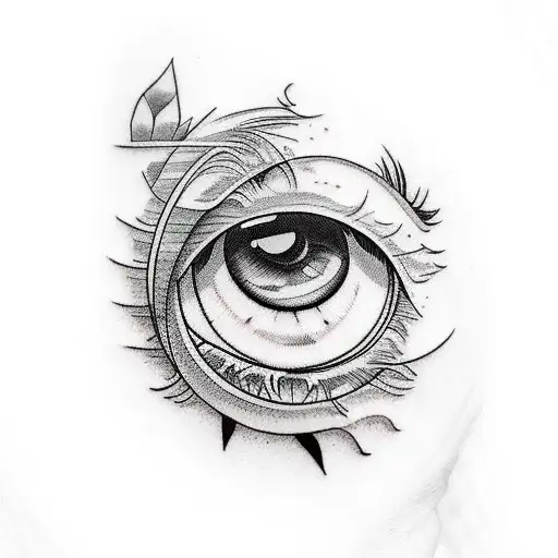 eyes anime style minimalist hand tattoo tattoo design idea