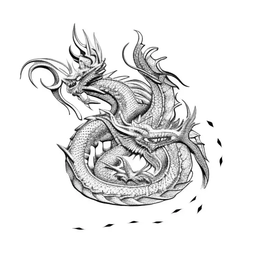 Nordic dragon tattoo tattoo design idea