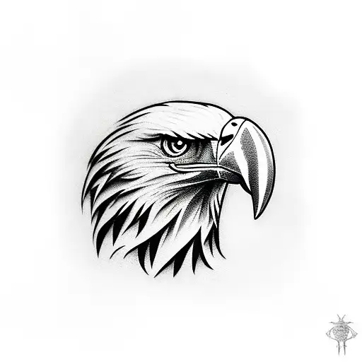 Bald Eagle Tattoo Style Graphic · Creative Fabrica