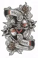 focus discipline commitment tattoo design idea