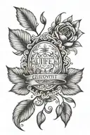 focus life growth mindset tattoo design idea