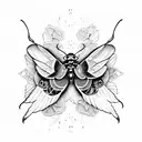 death moth tattoo design idea