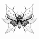 death moth tattoo design idea