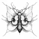 death moth tattoo design idea