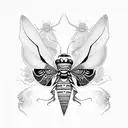 death moth tattoo design idea