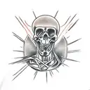 three crucifixes. Year I was born, 1998. Bible verse yeah though I walk through the valley of the shadow of death  tattoo design idea