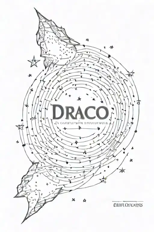  Draco constellation and the word "turn"  tattoo design idea