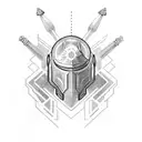 helm of awe tattoo design idea