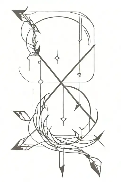 sagittarius arrow tattoo design idea