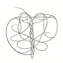 ribbon spinal cord connected tattoo design idea