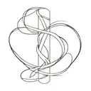 ribbon spinal cord connected tattoo design idea