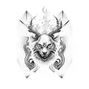 Ace card on fire tattoo design idea