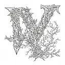 the letters "W R A M" inspired by xxxtentacion tree tattoo design idea