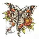 cecropia moth  tattoo design idea