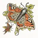 cecropia moth  tattoo design idea