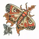 cecropia moth  tattoo design idea