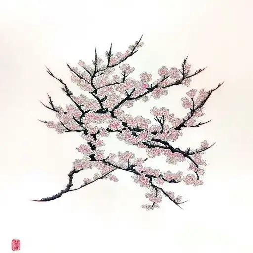 Cherry Blossom Tree tattoo design idea