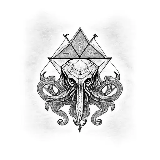 Cthulhu rhombus  tattoo design idea