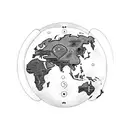 outline of africa with outline of sun where kenya is tattoo design idea