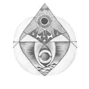 outline of africa with outline of sun where kenya is tattoo design idea