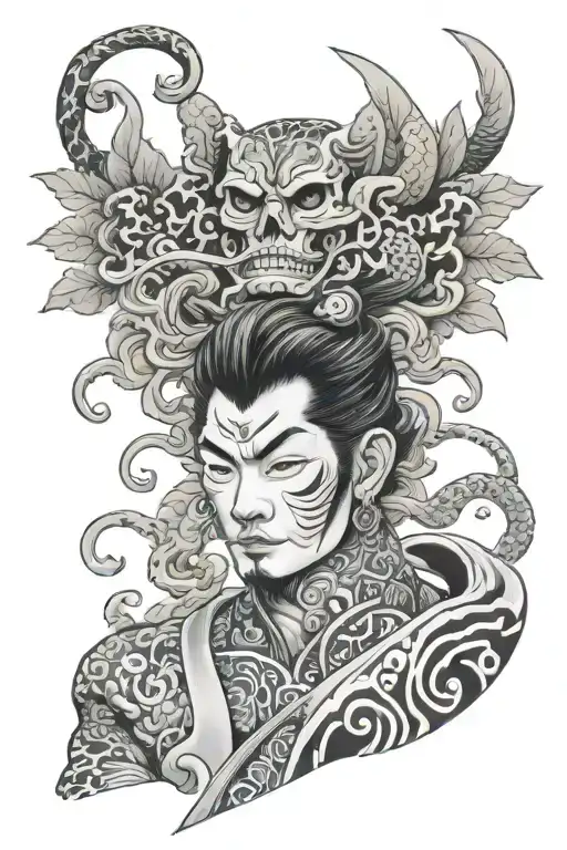 Portrait demonstrating my strong mental tattoo design idea