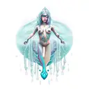 merman gothic  tattoo design idea