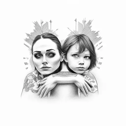 strong family home effort faith daughters wife marriage happiness sadness success experience  tattoo design idea