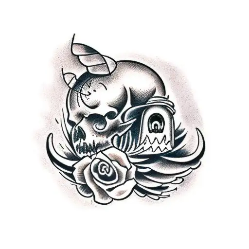 memento mori tattoo design idea
