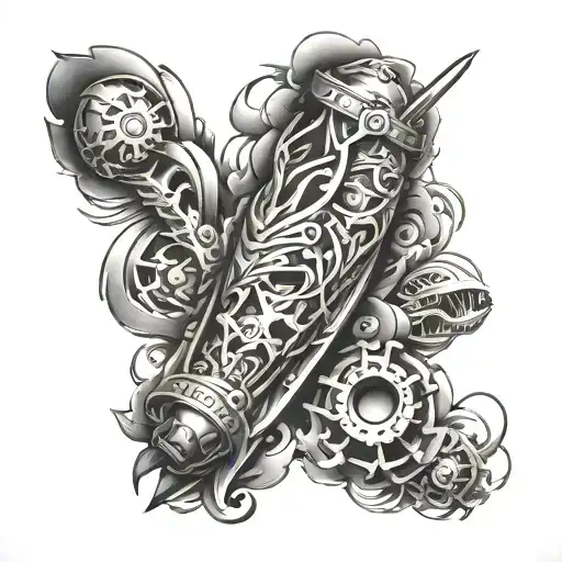 jdm theme sleeve tattoo design idea