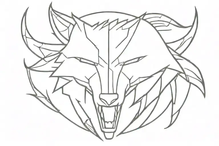 Señales the witcher 3 tattoo design idea