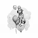 balloon dog tattoo design idea