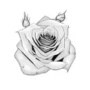 Rose Barbed wire garter tattoo design idea