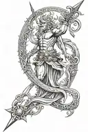 neptune trident tattoo design idea