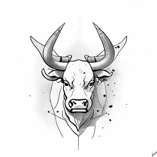 bull and matador tattoo design idea