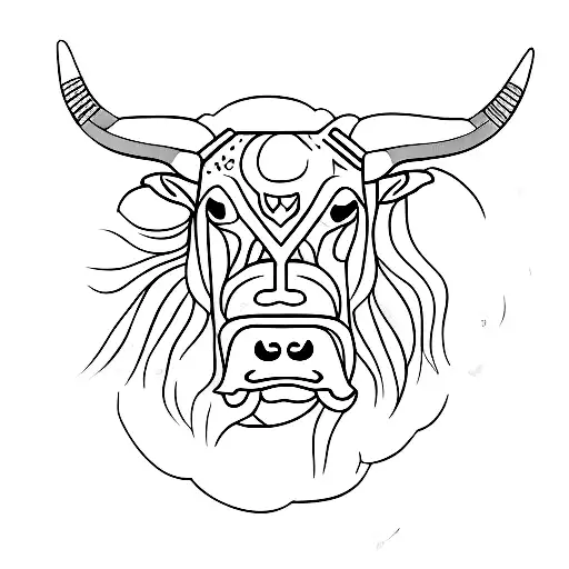 bull and matador tattoo design idea