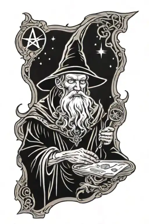 the hermit tarot card new tattoo design idea