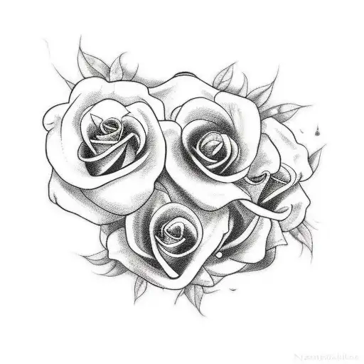 arm tattoo Skull and Roses, flowers, henna, swirls,  tattoo design idea
